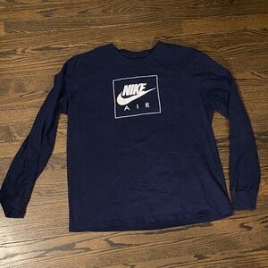 Nike Air Dark Blue Long Sleeve Tee